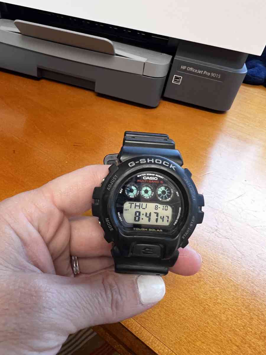 Casio G Shock Tough Solar GW 6900 3179 Black Case Day Date C