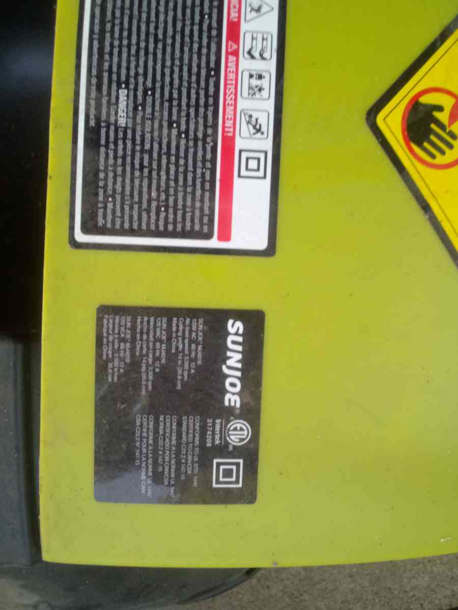 SunJoe electric lawn mower