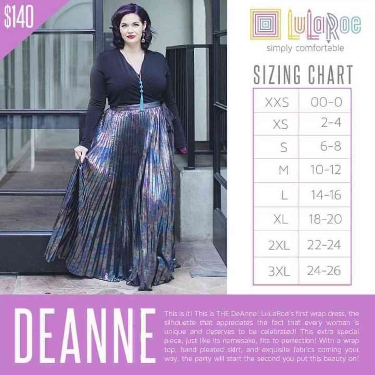NWT LuLaRoe XL  DeAnne Dress for 50 Its Retails for 140