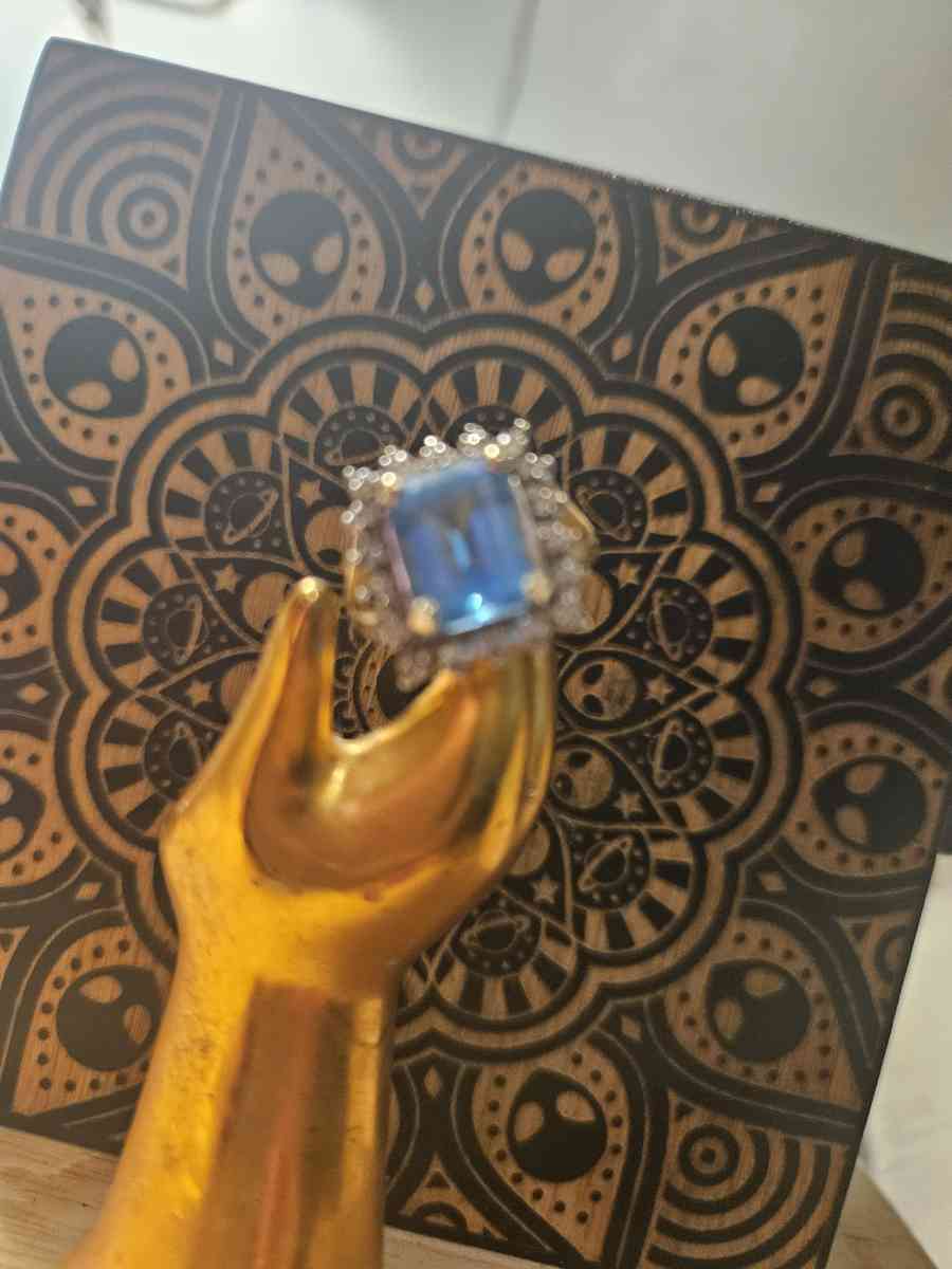 blue topaz 10k gold ring