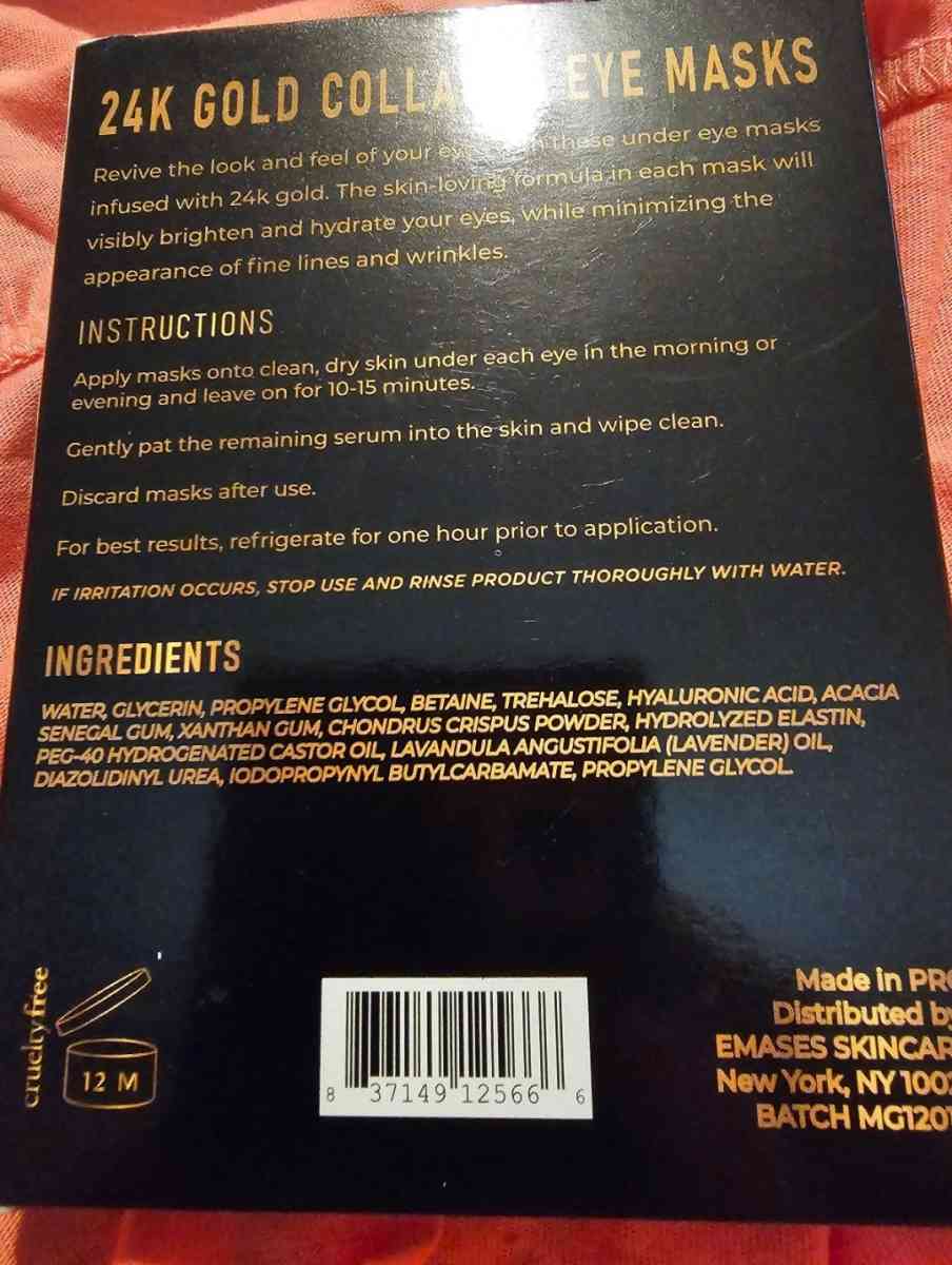 Emases Skincare 24k Gold Collagen Eye Masks  Set of 5