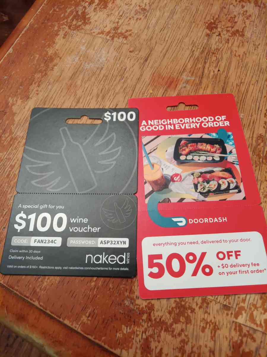 two gift cards