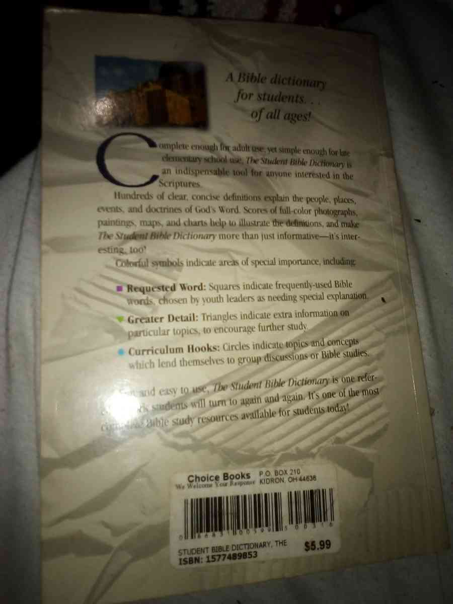 the student bible dictionary book