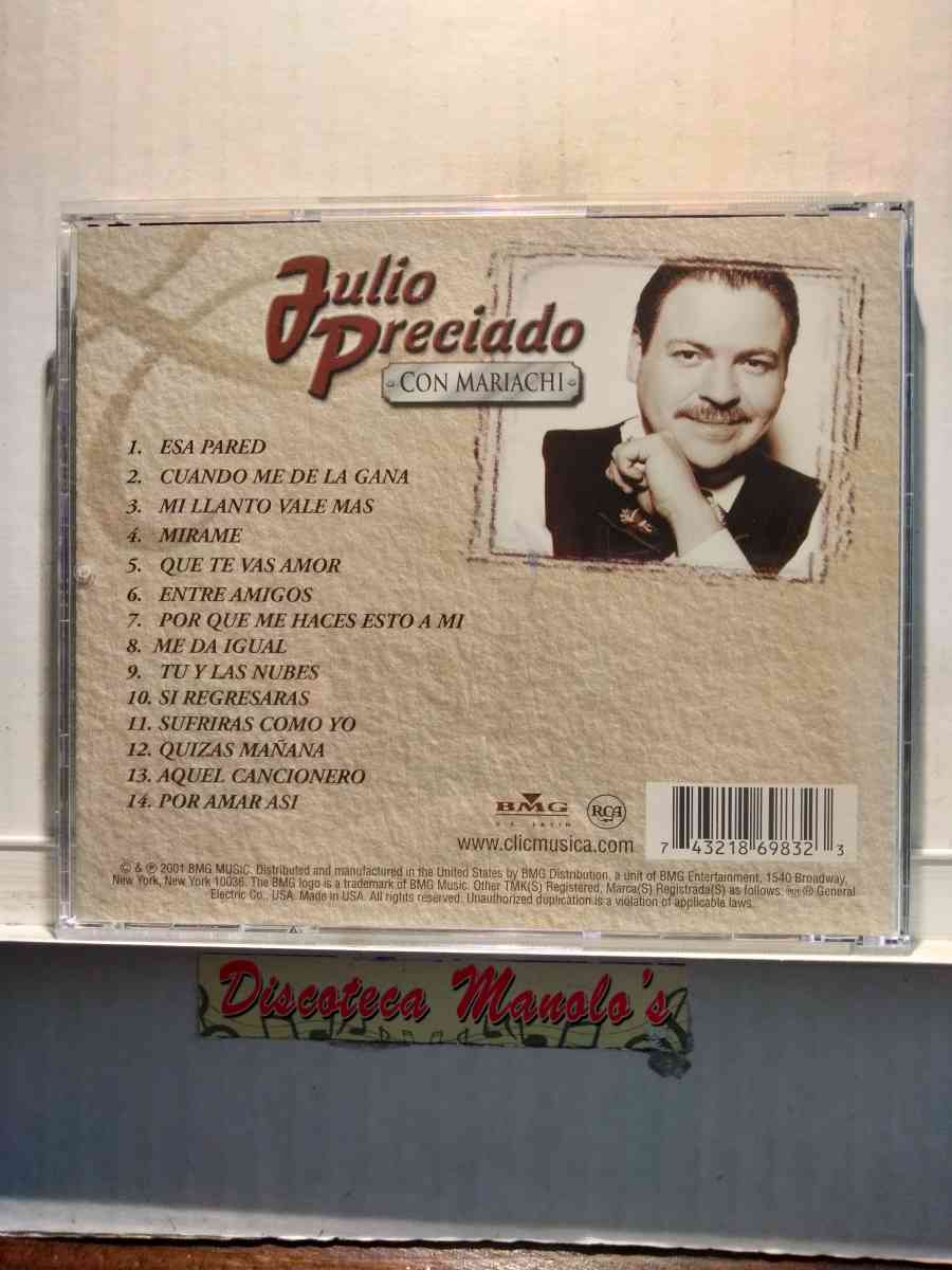 JULIO PRECIADO CON MARIACHI CD USADO EN EXC COND