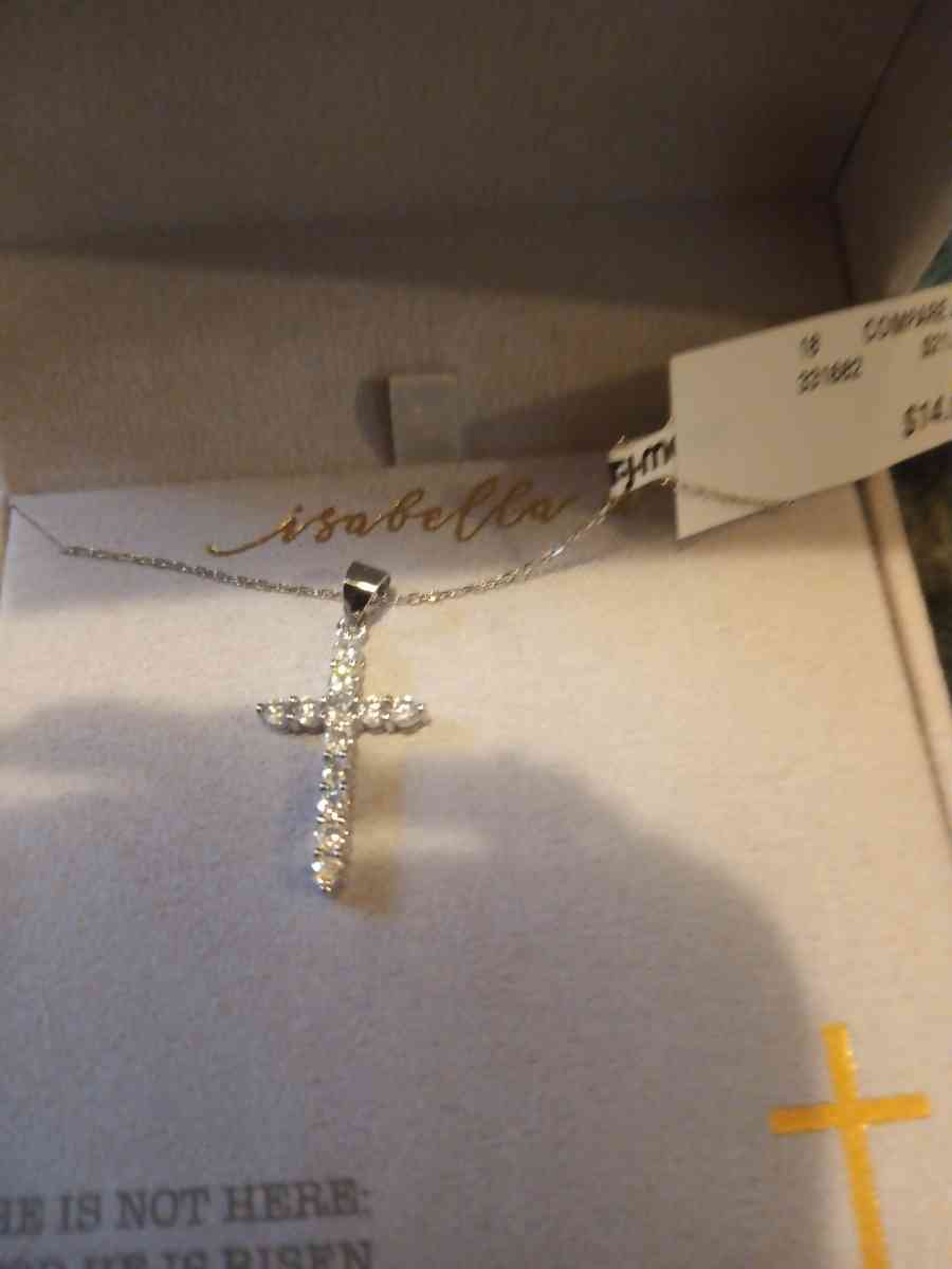 Sterling silver cross necklace