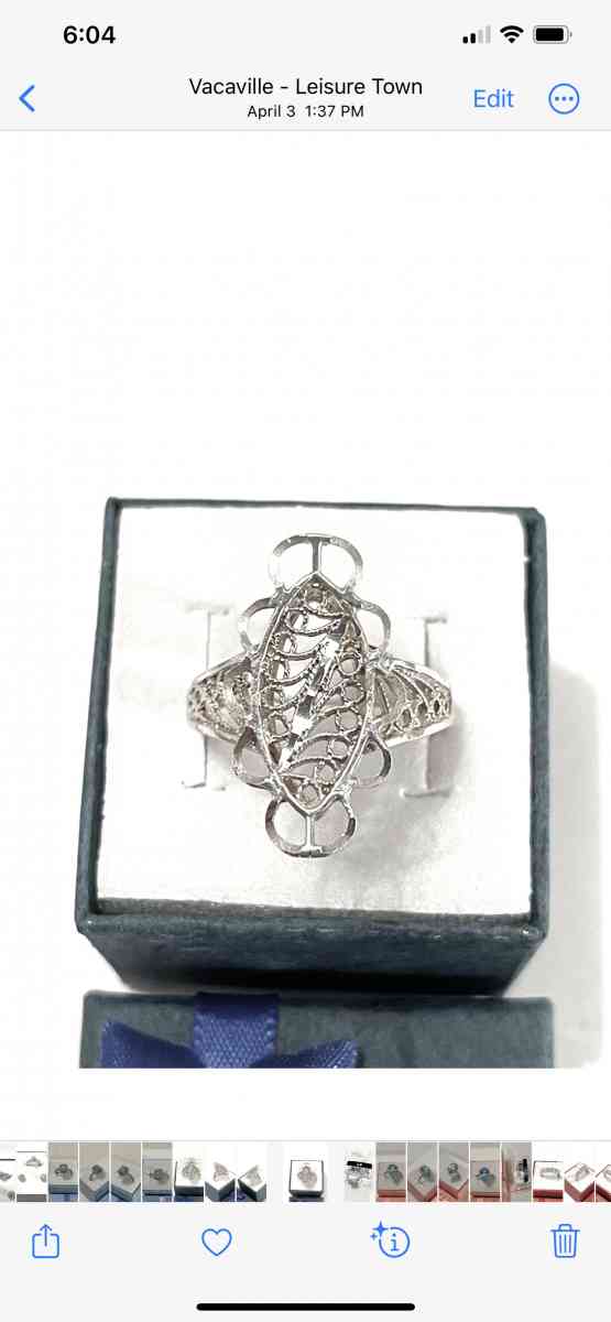 brand new solid silver fashion ring size 9