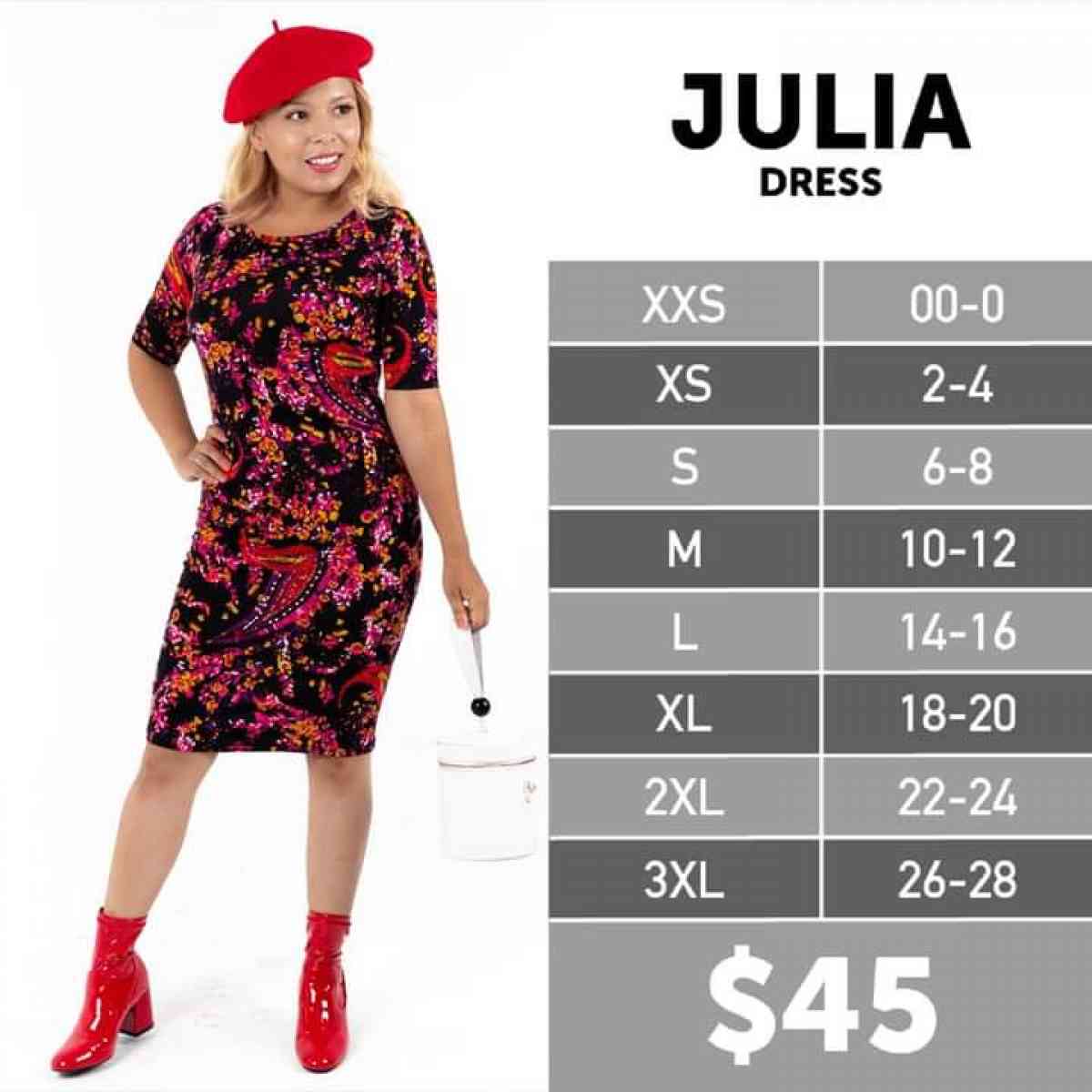 NWT 3XL LuLaRoe Julia 12 Fits size 26 to 28 Retails for 45