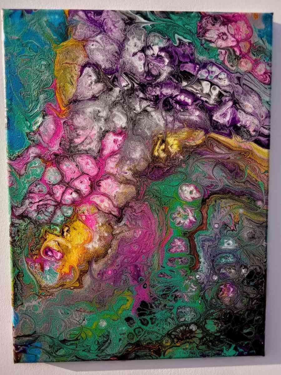 16 x 12 x 1 Acrylic Pour Painting
