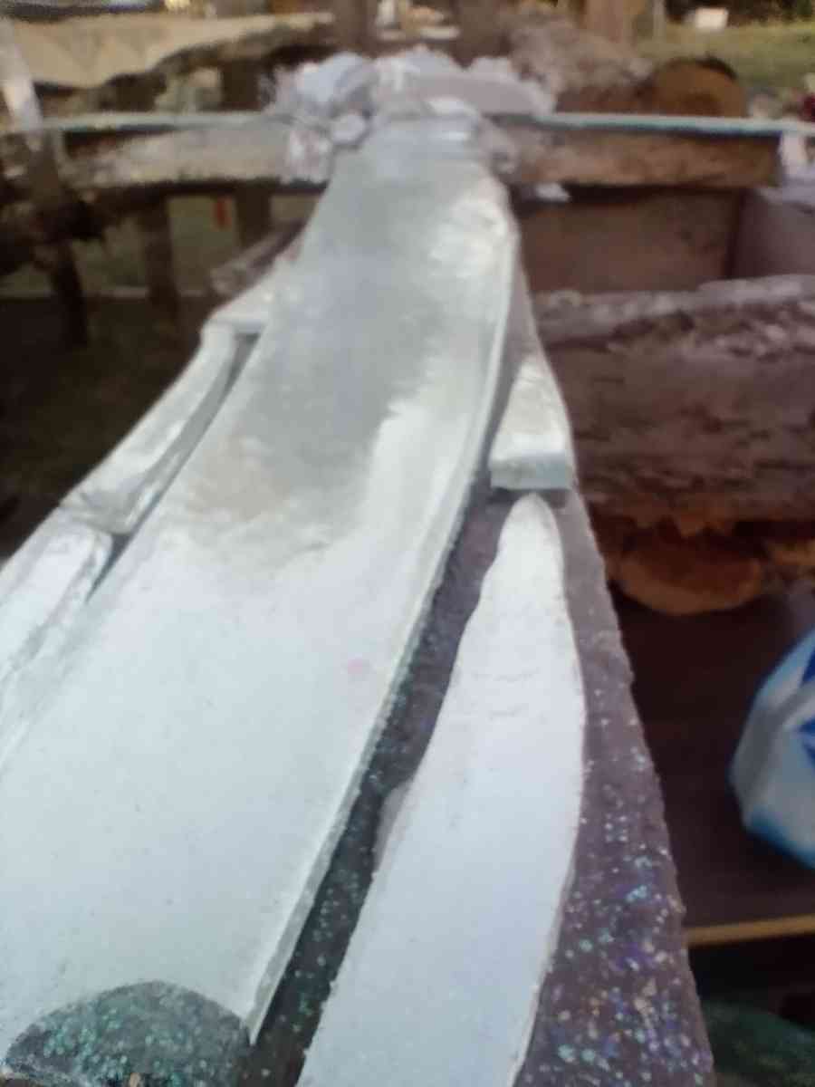 black walnut cross handmade with mirrors and epoxy 4ft