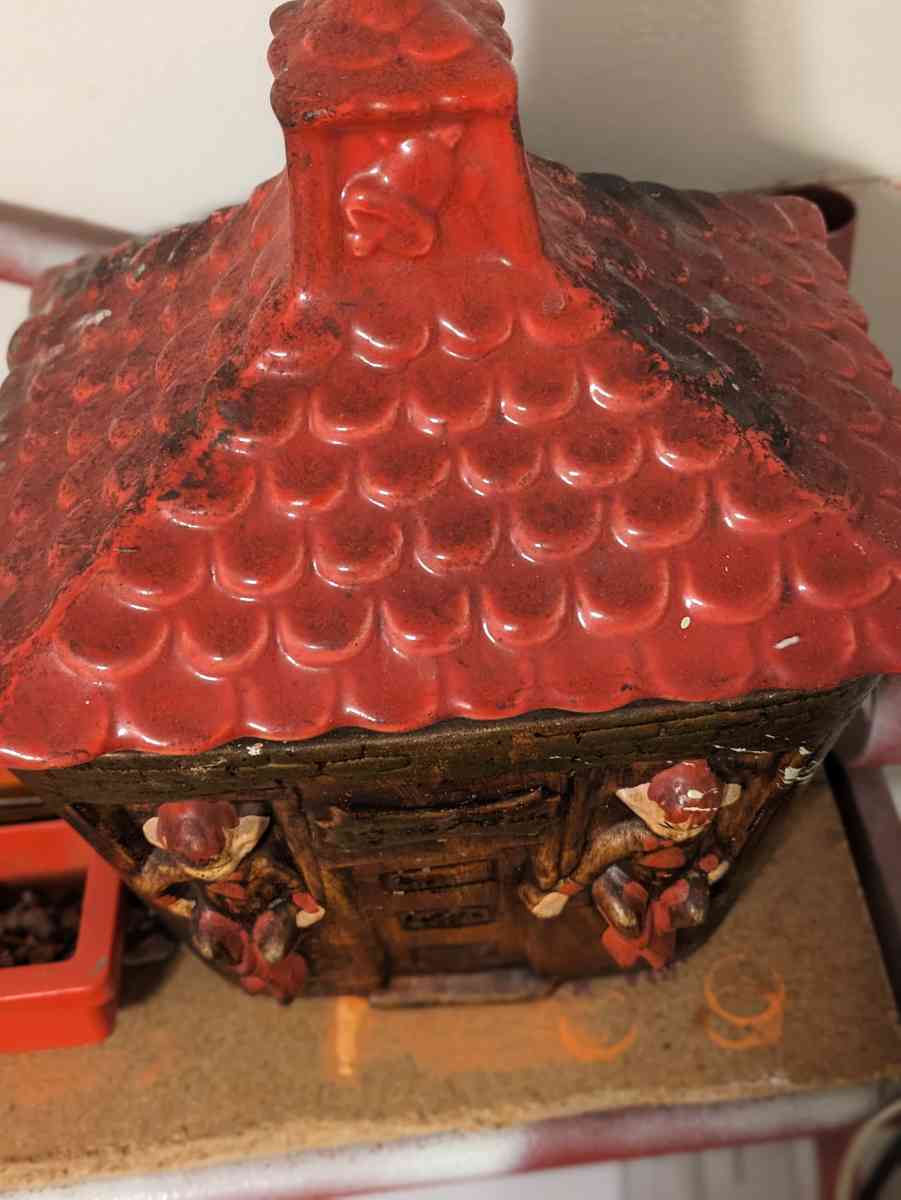 1950 to 1970 Fairy Pixie Schoolhouse cookie jar