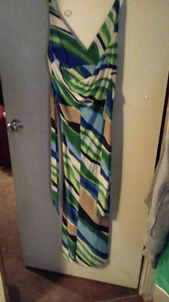 hauler top sundress in wild pattern color of greens  yellows