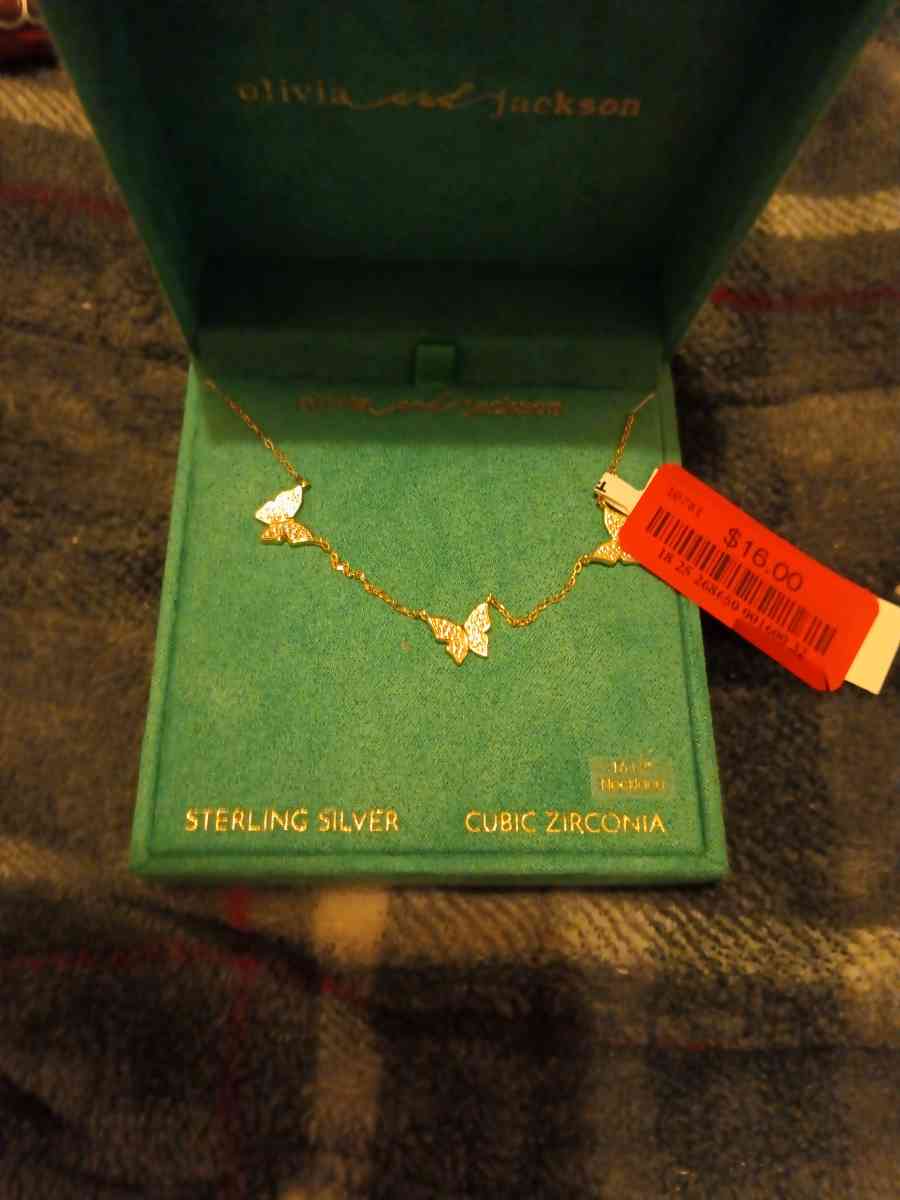Sterling silver necklace butterflies