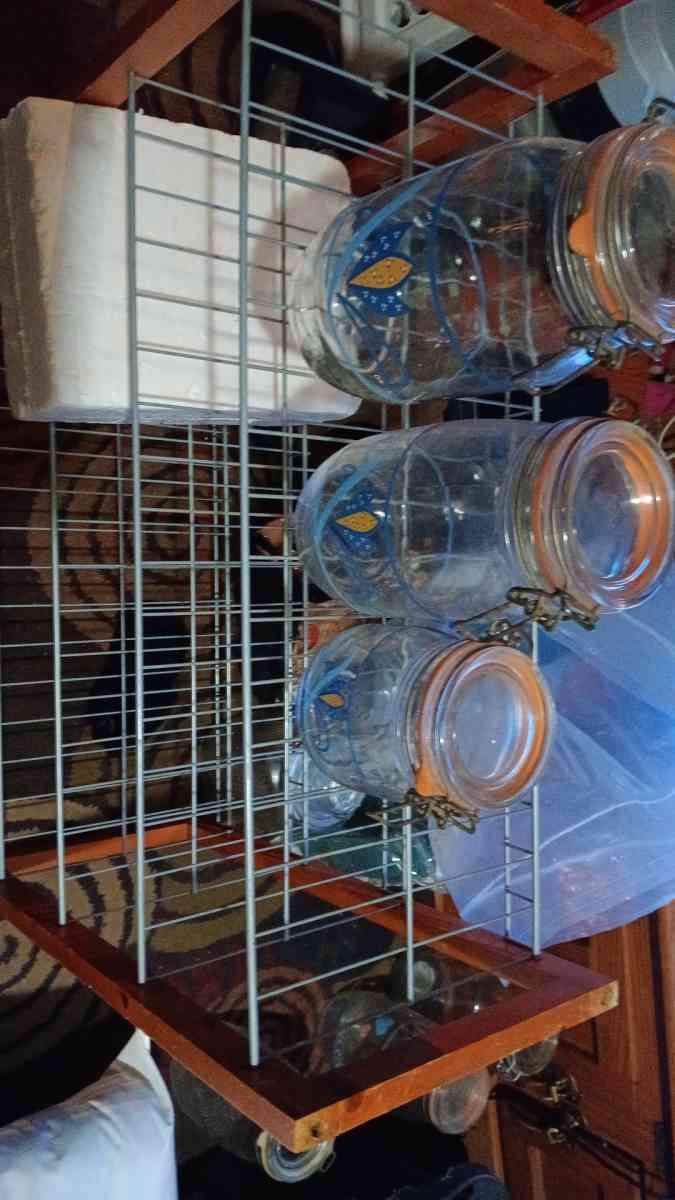 3peice cansdier set with yellow corn flowers