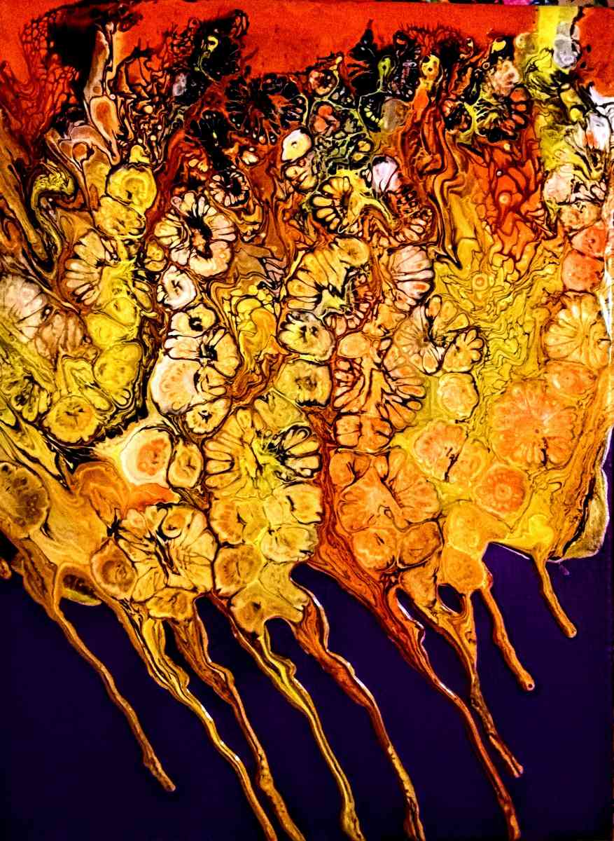 16 x 12 x 1 Acrylic Pour Painting