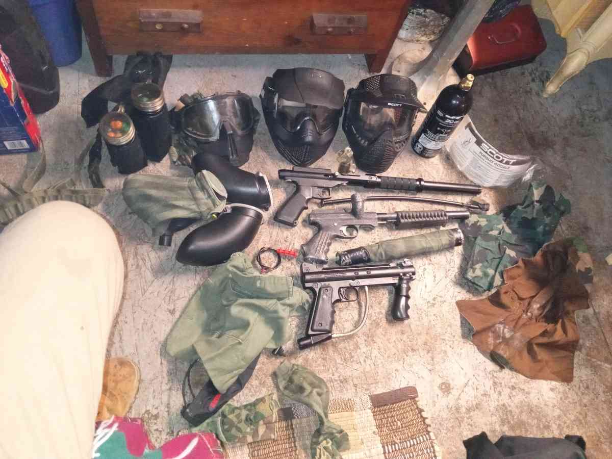 paintball set up for 4