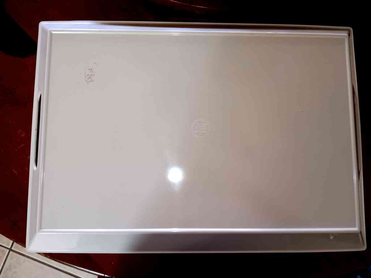 giant colorful hard plastic tray to bring to table