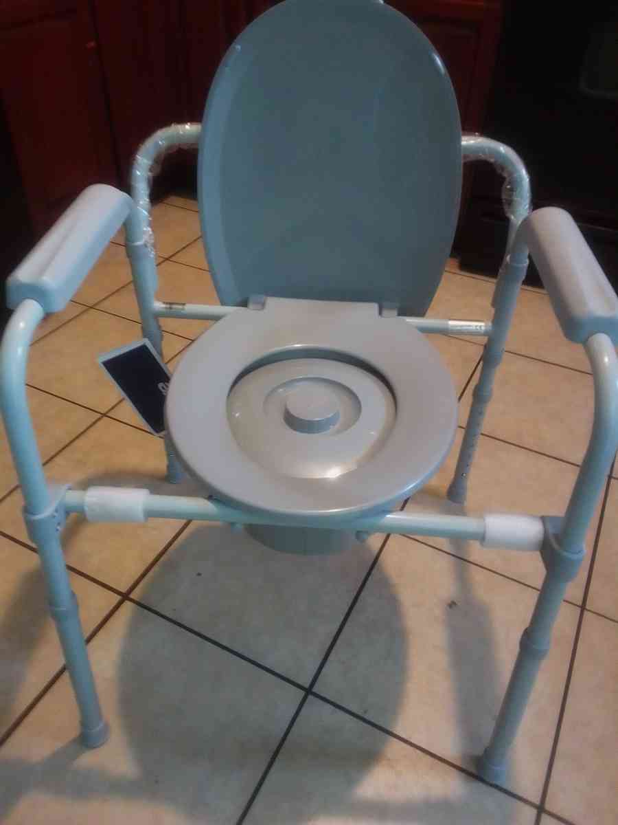 Drive portable folding Steel Commode New