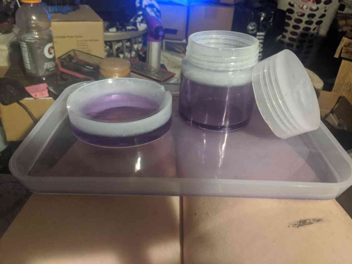 4 pc Handmade Epoxy rolling tray set