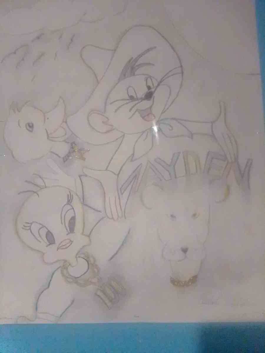 I draw cartoon characters at your choice