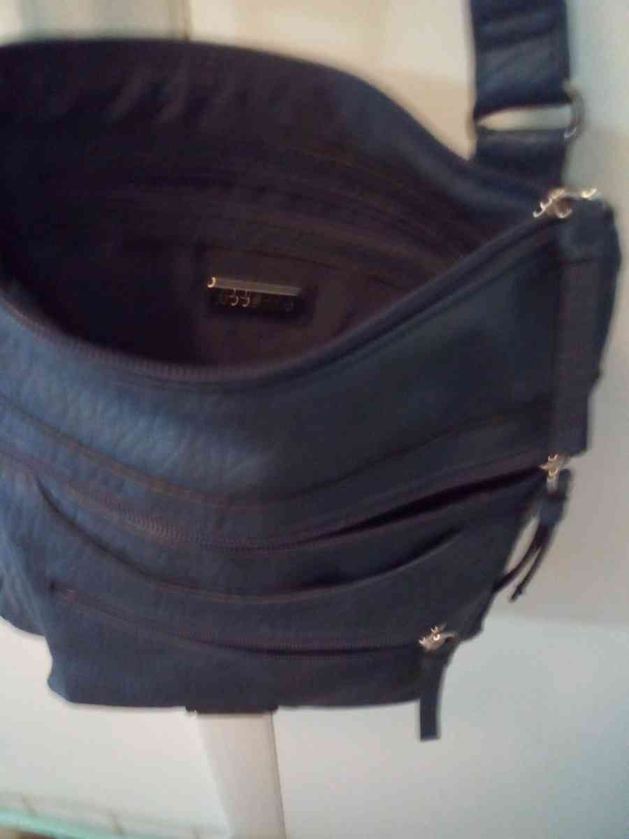 ladies bag blue with pockets