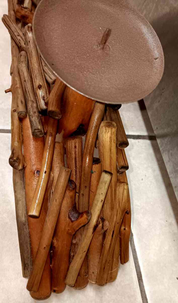 driftwood handcrafted centerpiece candle holder
