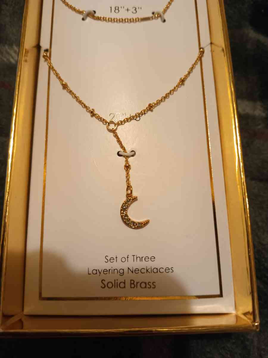 sterling silver threelayer necklace