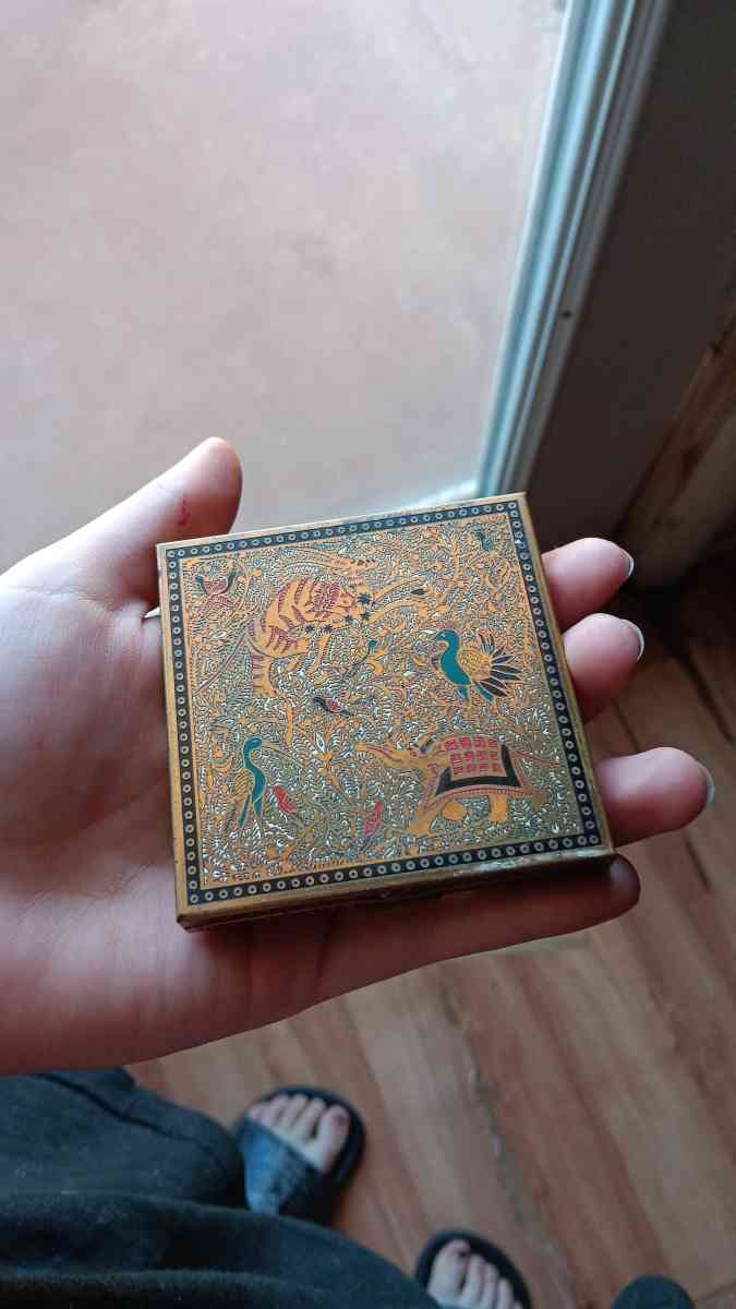 Antique mirror and make up set