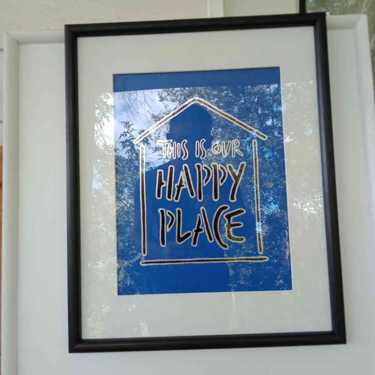 Hand painted THIS IS OUR HAPPY PLACE painting