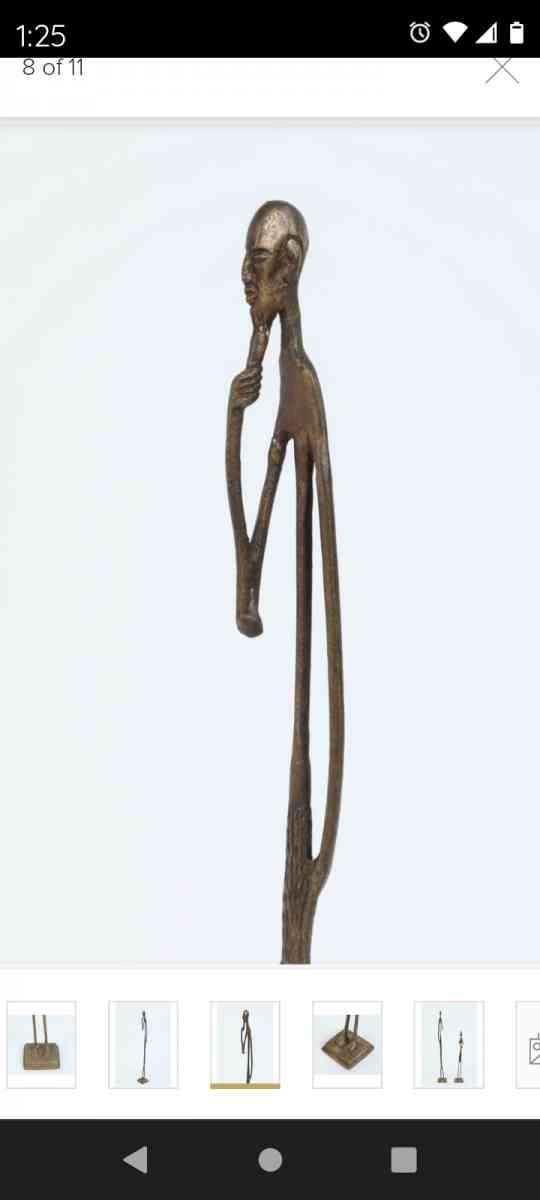 African bronze tall collection of 2 men made in India