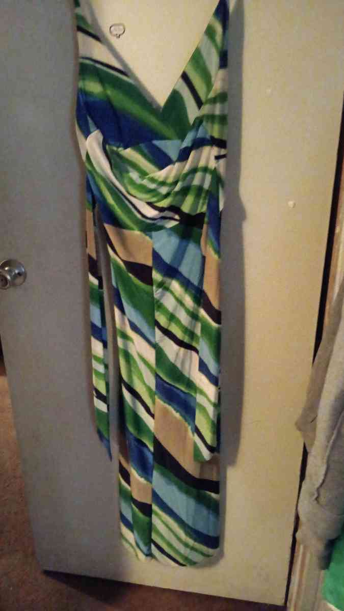 hauler top sundress in wild pattern color of greens  yellows