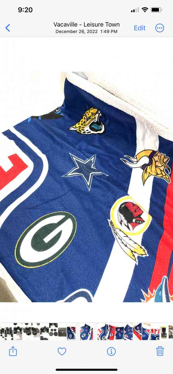 pre owned NFL team logo blanket