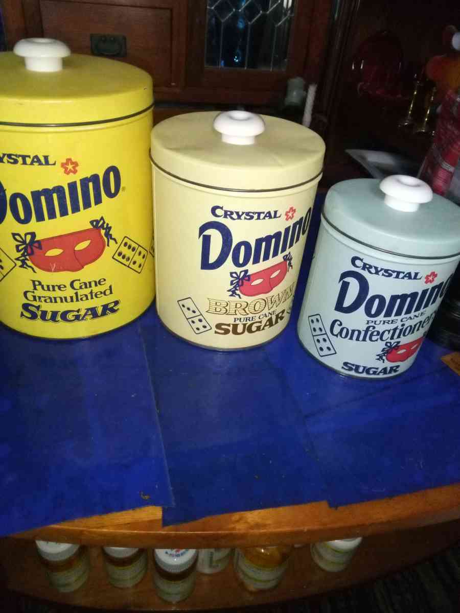 DOMINO SUGAR TIN CANNISTERS