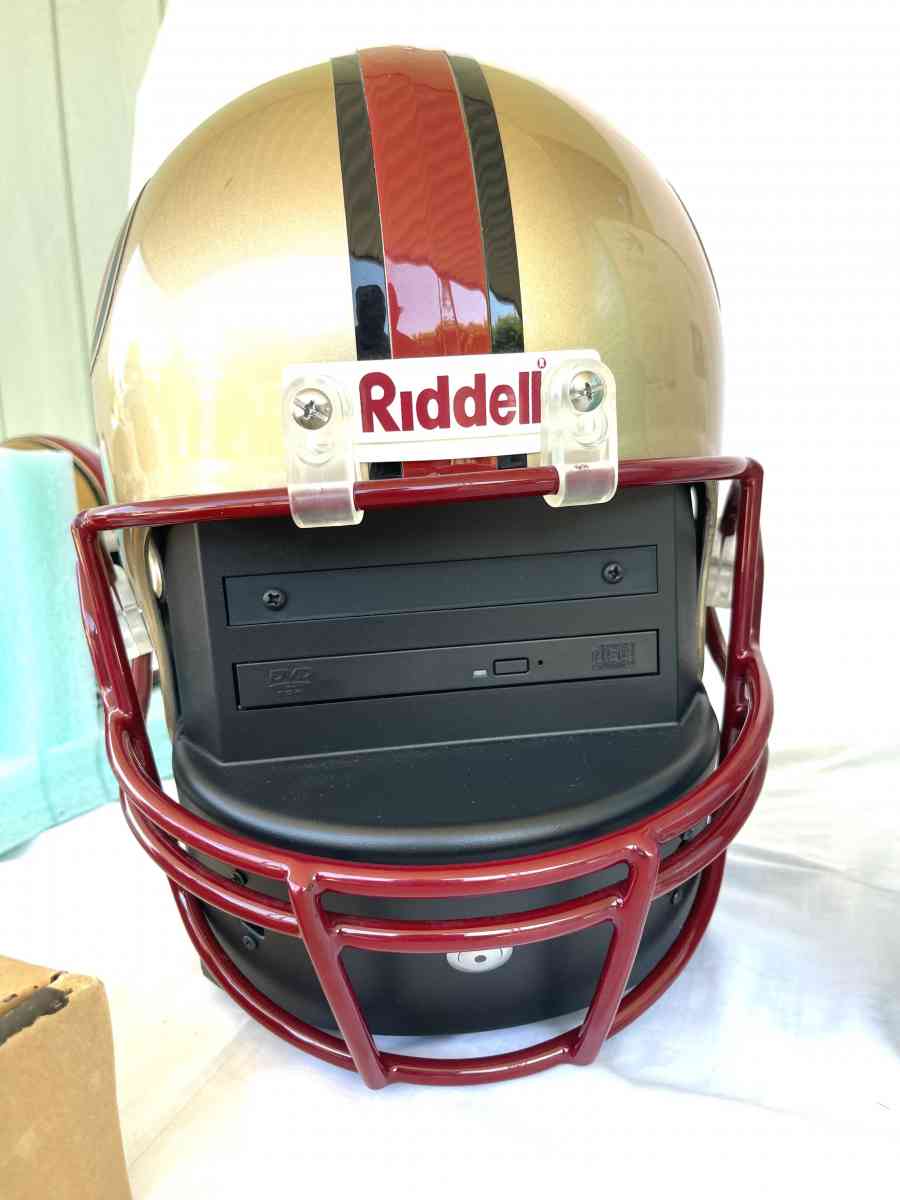 like new 49er Riddell touch down helmet PC computer