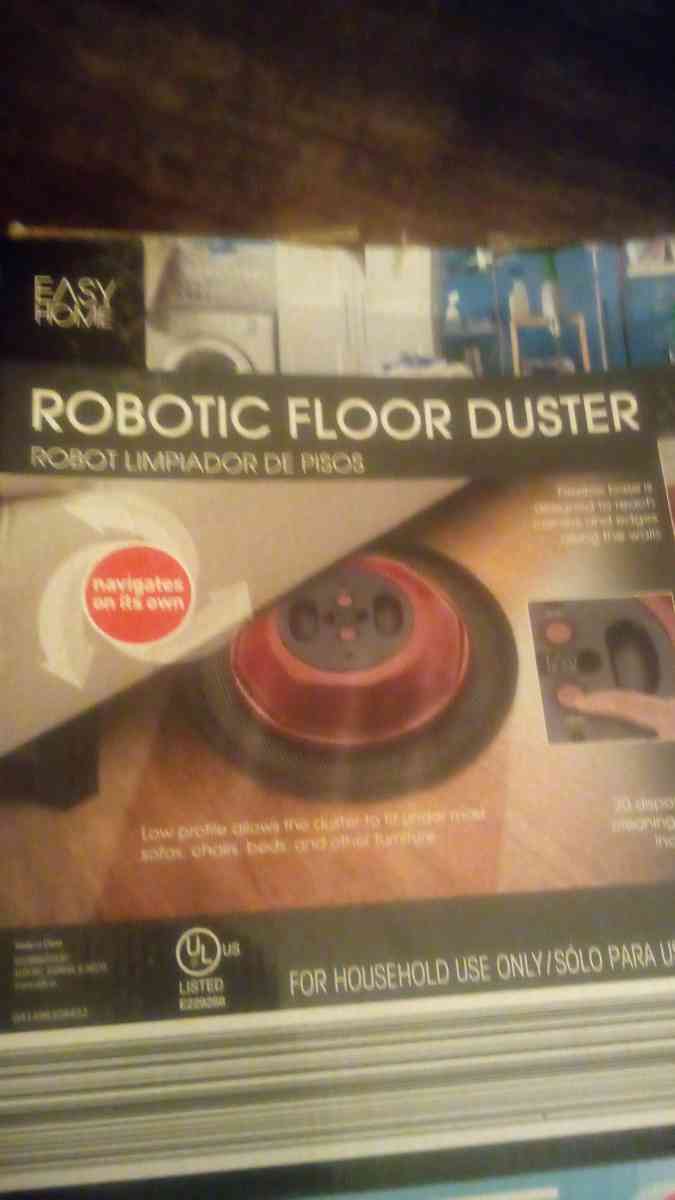 10 dollars Robotic floor duster  20 dusters  navigates on it