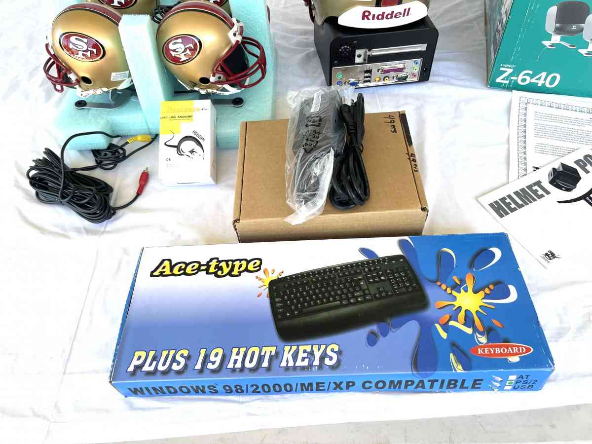 like new 49er Riddell touch down helmet PC computer