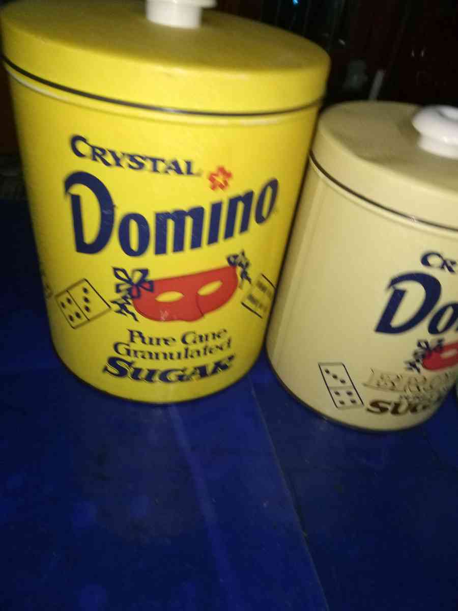 DOMINO SUGAR TIN CANNISTERS