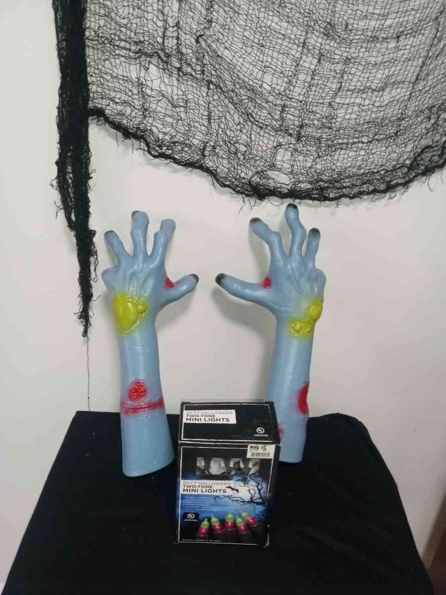 zombie monster hands  Halloween lights