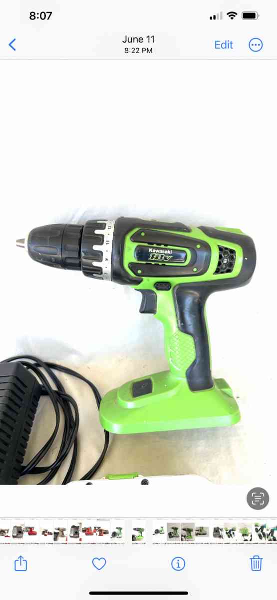 Like new  hardly used Kawasaki 18 V tool set