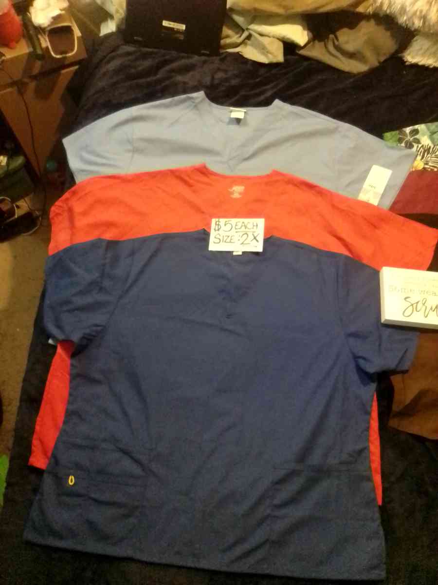 Different style and sizes of scrubs From sizes small  to 5x