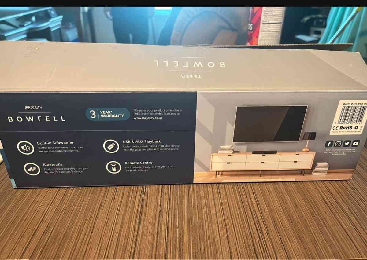 Majority Bowfell Compact Bluetooth Speaker Bar