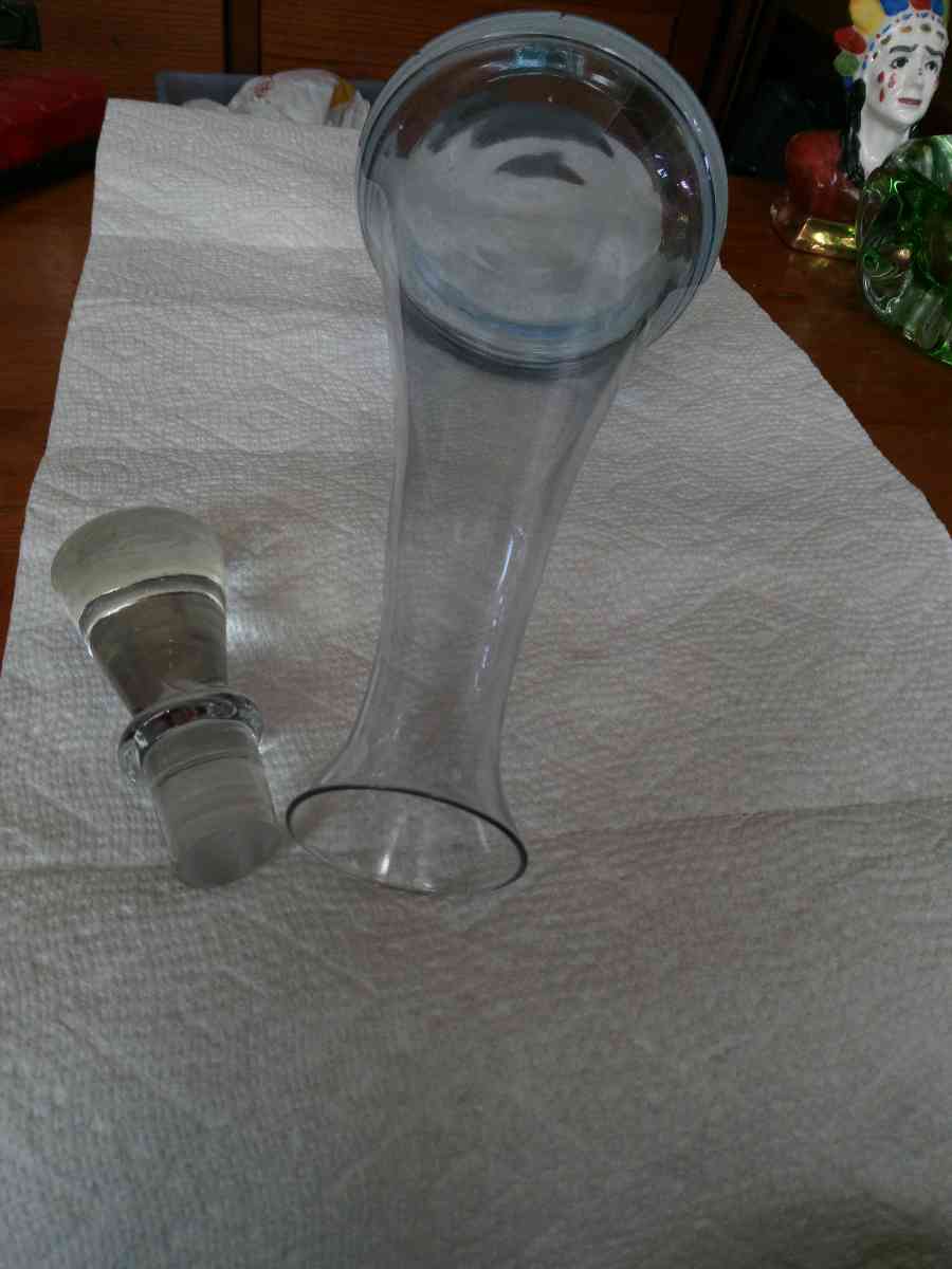 Mid Century light blue Decanter