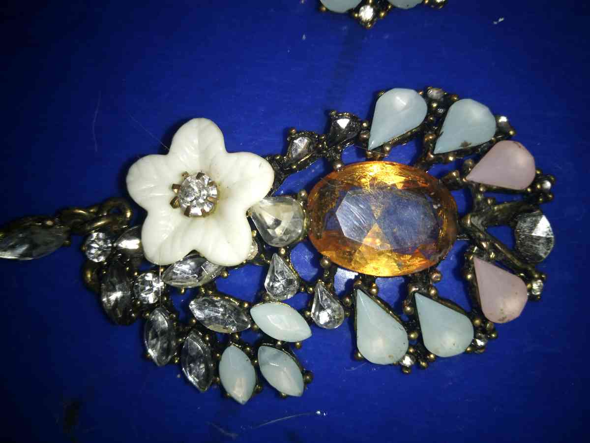 Vintage Glass Rhinestone Earrings