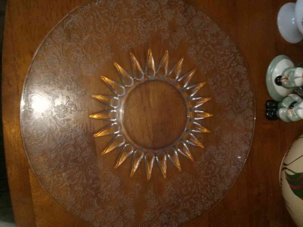 New Martinsville Prelude etch Radiance tray