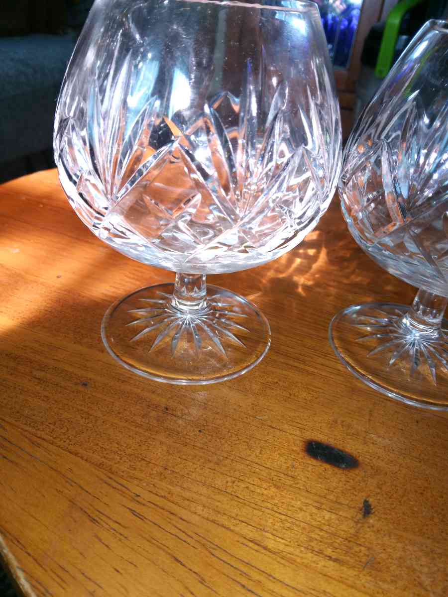 2 Crystal Brandy Snifters