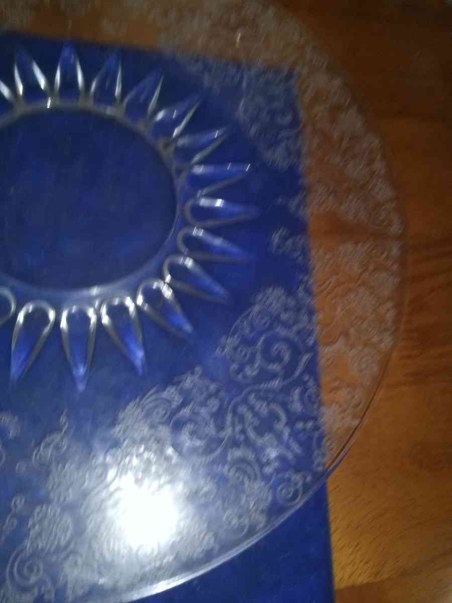 New Martinsville Prelude etch Radiance tray