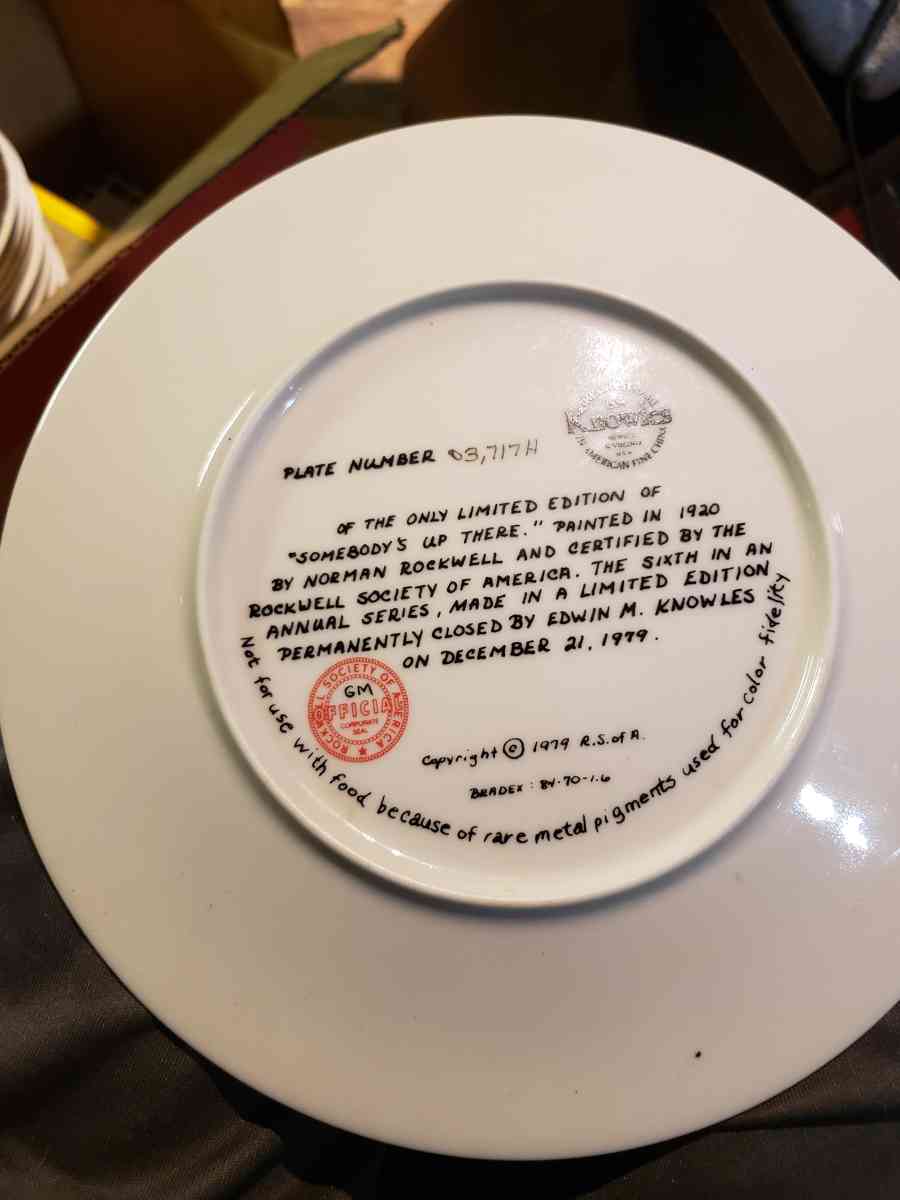christmas 1979 Norman Rockwell plate