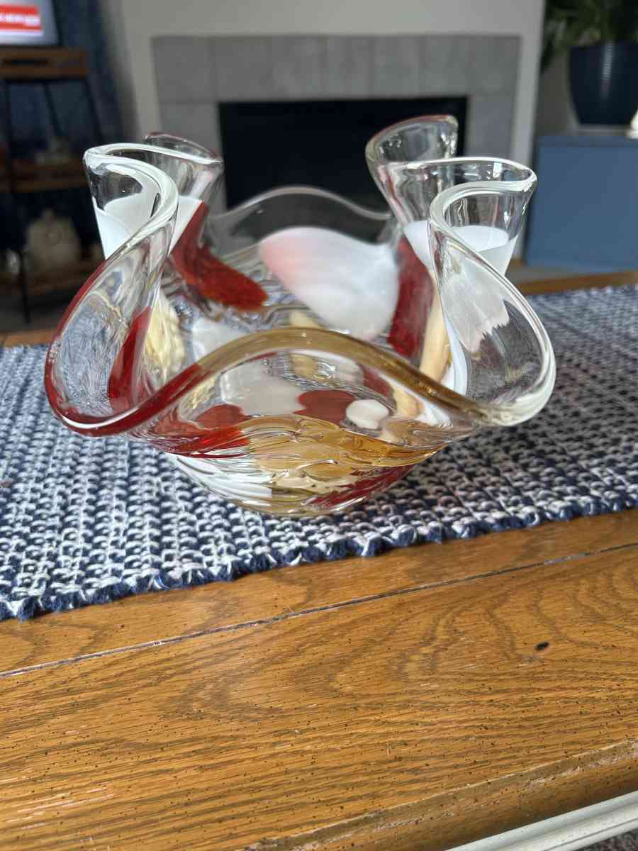 a decrative glass bowl