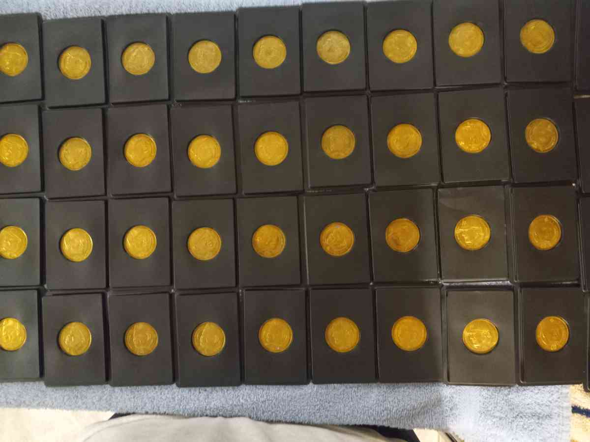 baseball cards mint collection with 50 coins