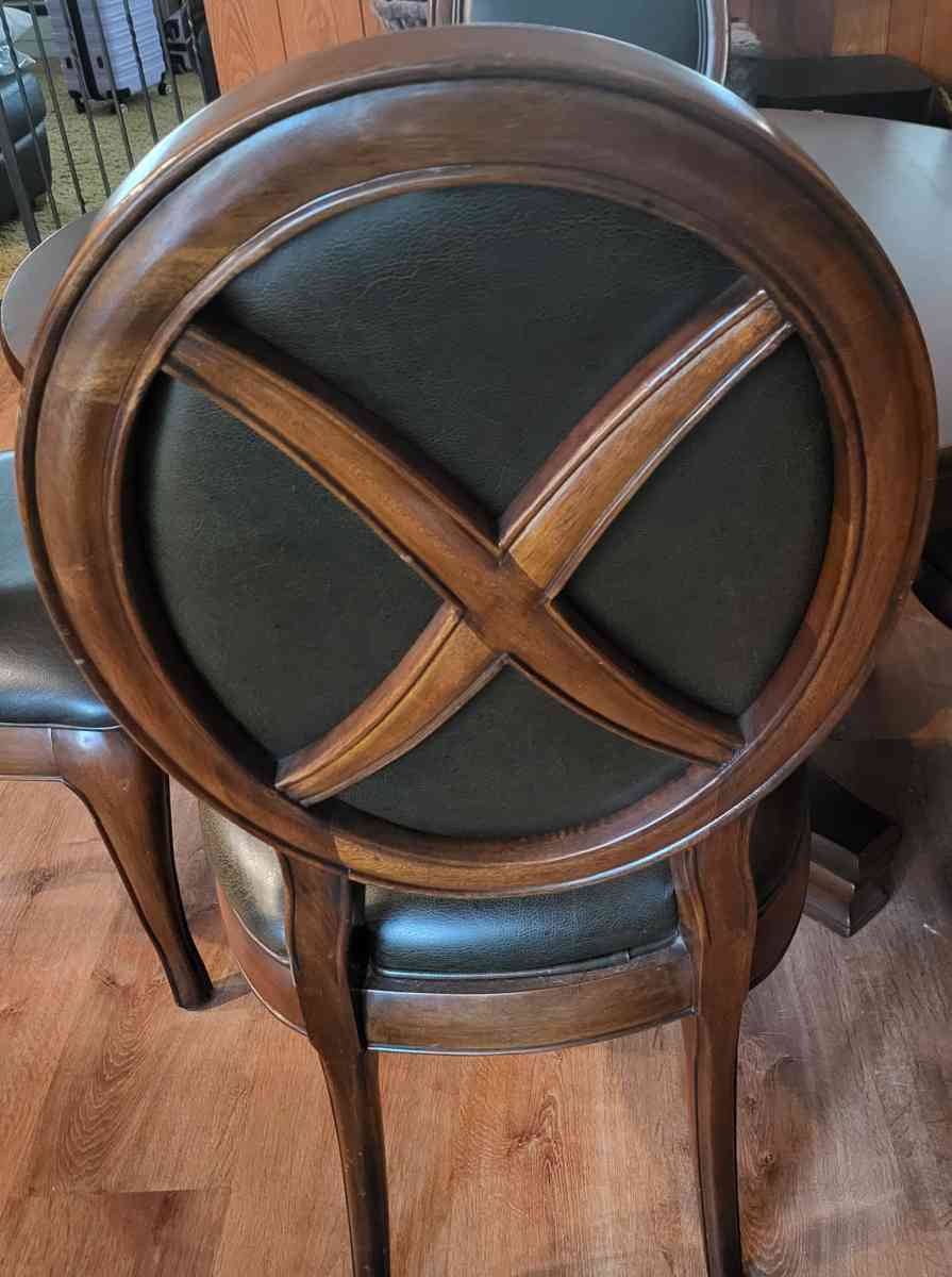 Thomasville Bogart Collection Black LEATHER Side Chairs