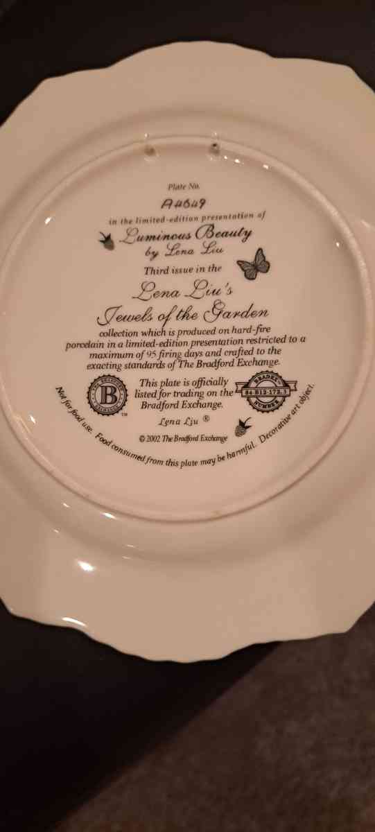 Bradford Exchange butterfly plate collection limited edition